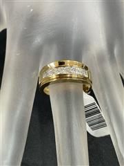 Gent's Diamond Cluster Ring 7 Diamonds .60 Carat T.W. 14K Yellow Gold 6g